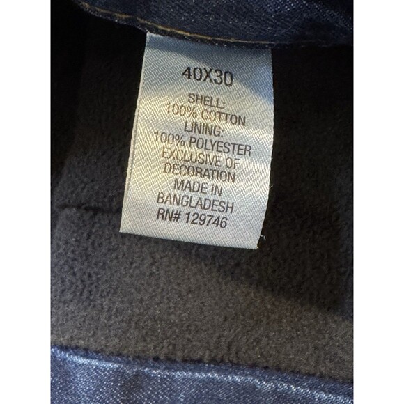 Blue Mountain Fleece Lined Carpenter Jeans Men’s 40x30 Workwear Straight - Picture 3 of 10